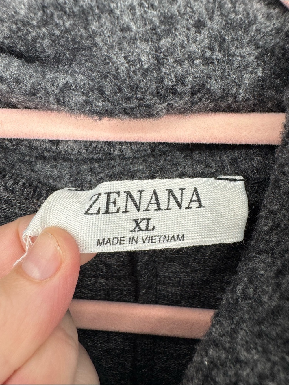 Zenana Charcoal Cowl Neck Poncho Sweater Cozy Boho Lagenlook Oversized Size XL - Picture 7 of 9